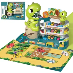 Dinosaur Car Building Track Set