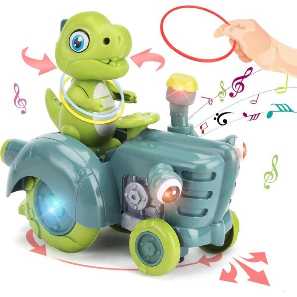 Happy Dinosaur Electric Tractor Car Toy - Image 3