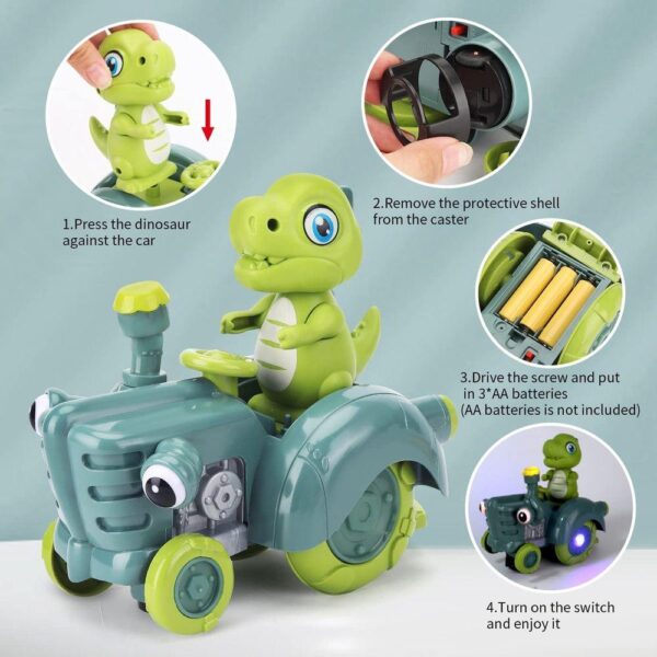 Happy Dinosaur Electric Tractor Car Toy - Image 2