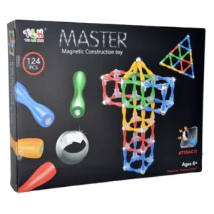 Master Magnetic Construction Toy – 124 Pcs